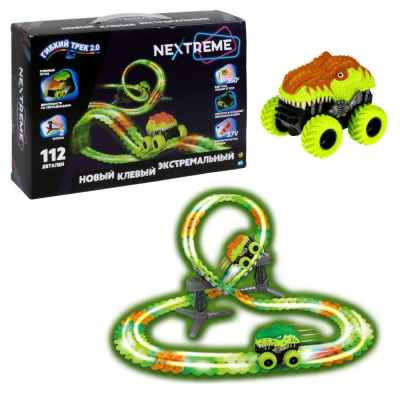 Гибкий трек Nextreme Динопарк 112 деталей 1Toy Т23909 01